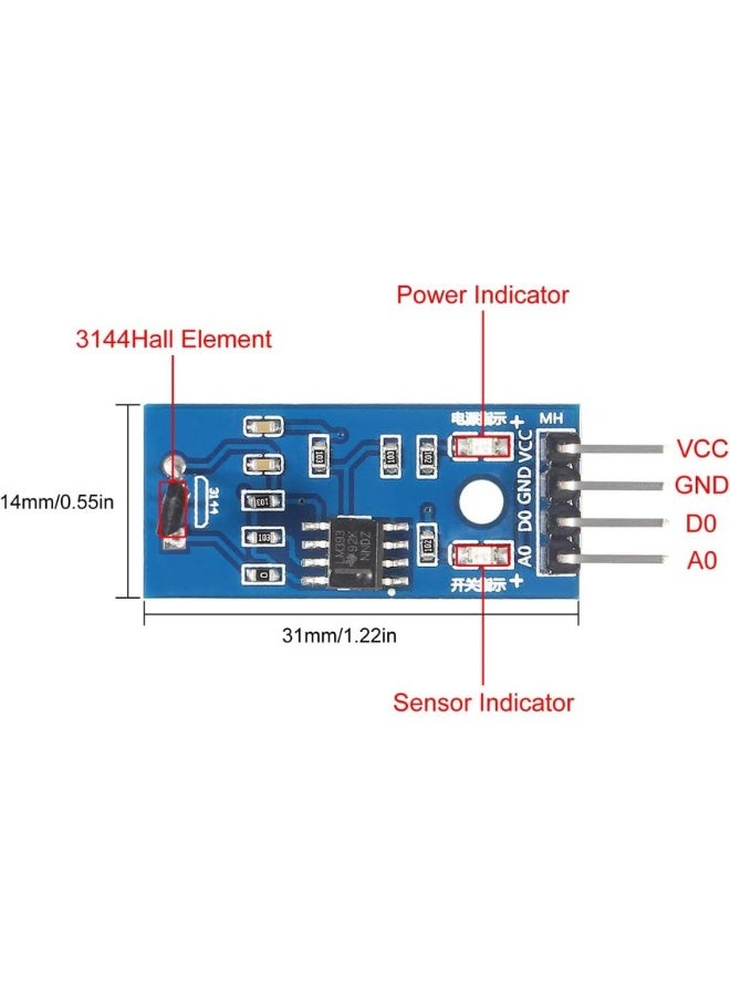 KNP LM393 ,Hall Effect Magnetic Sensor Module - 3.3V to 5V DC - Image 3